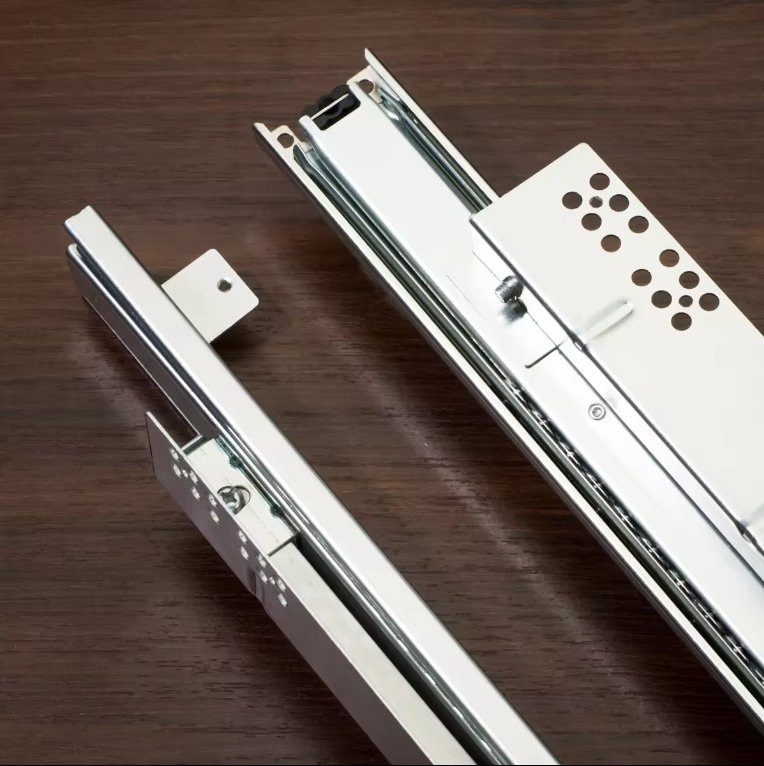 Durable 45mm Furniture Hardware Ball Bearing Drawer Slide with Basket Linear Guide Rail - 2026 Telescopic Rails, ODM pri