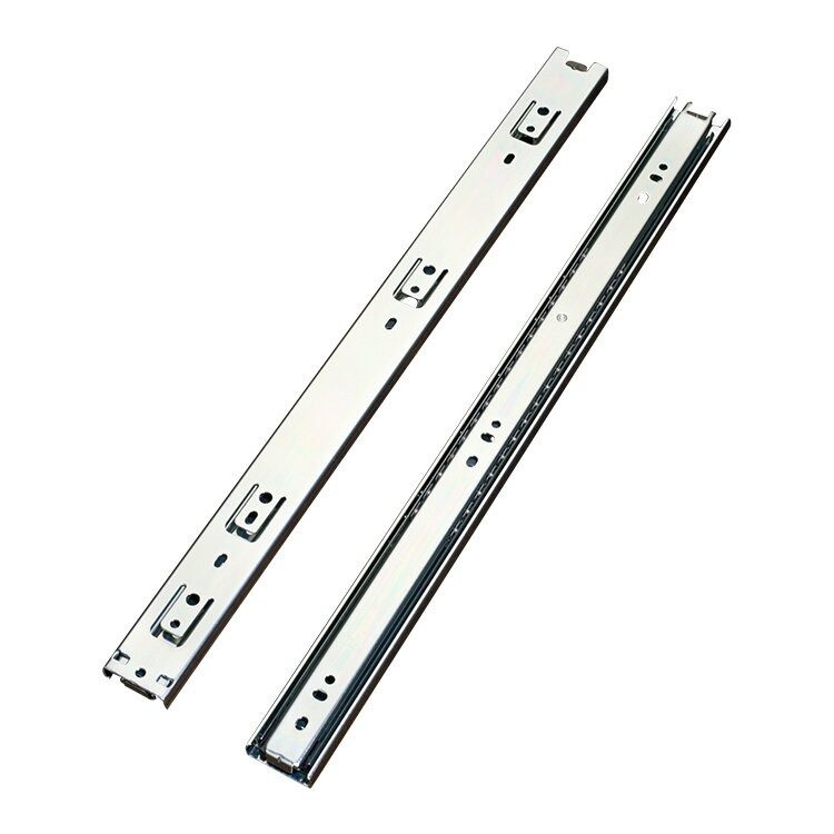 36mm 3 Section Full Extension Ball Bearing Drawer Slides Smooth Gliding Design - 36mm Ball Bearing Slides and Full Exten