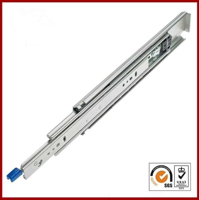 76mm Adjustable Loading Capactiy 500lbs Furniture Hardware Ball Bearing Lock-in Lock-out Telescopic Rails - Drawer Slide