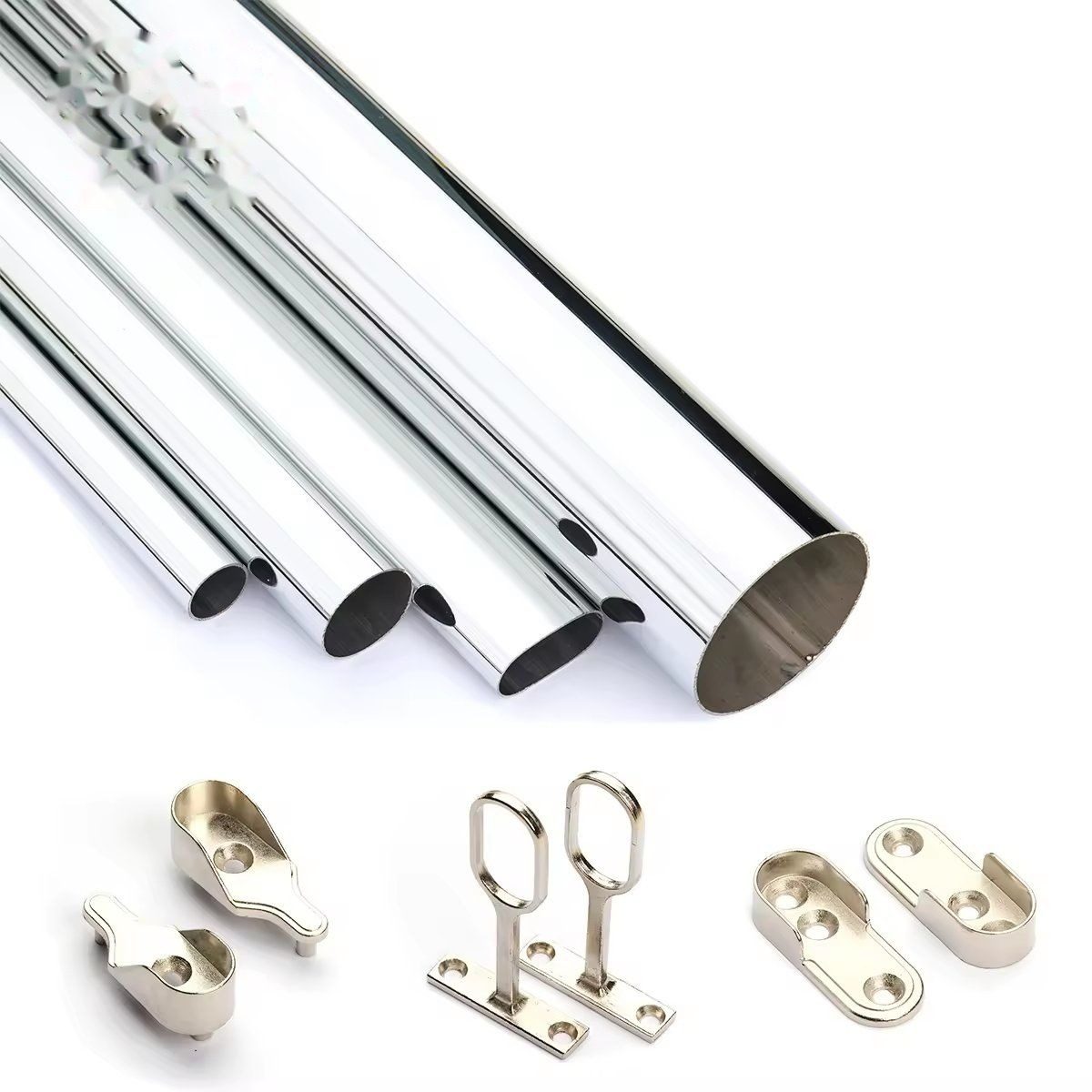 China Oval Wardrobe Hanging Rail Tube Holder Bracket Support - Steel Pipe and Hanging Rail Pipe