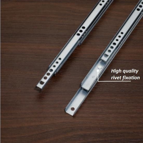 Factory Supply 17mm Width Light Duty Galvanized Steel Channel Double Deck Ball Bearing Mini Slide - Ball Bearing Slide a