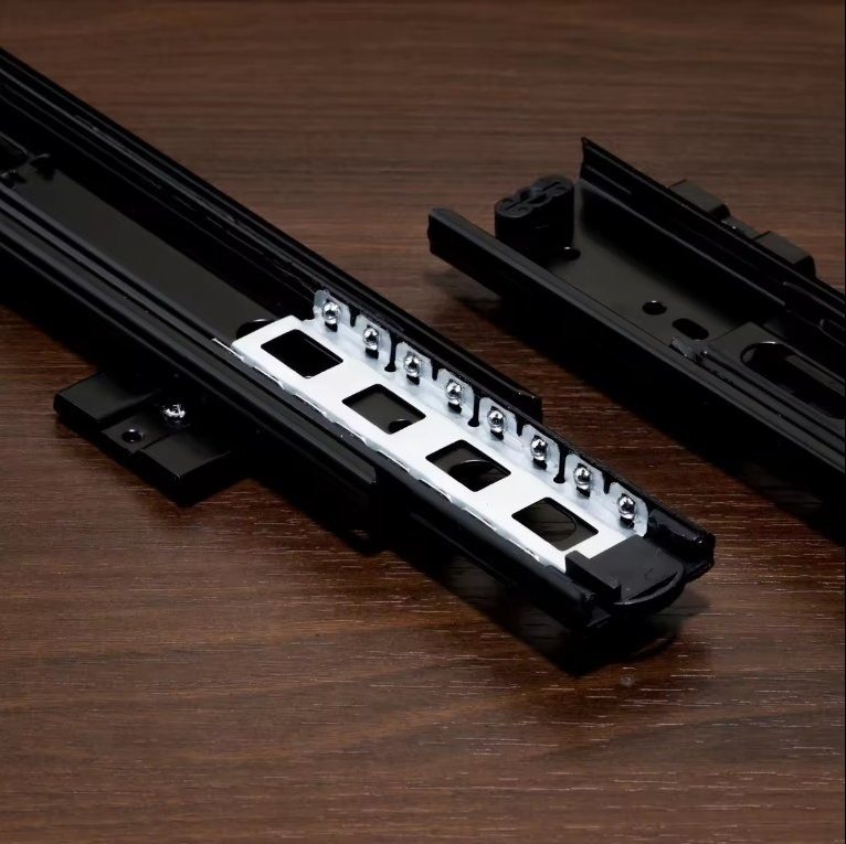 Customizaiton Convenient 45mm Wide Furniture Hardware Ball Bearing Drawer Slides - Telescopic Rail and ODM