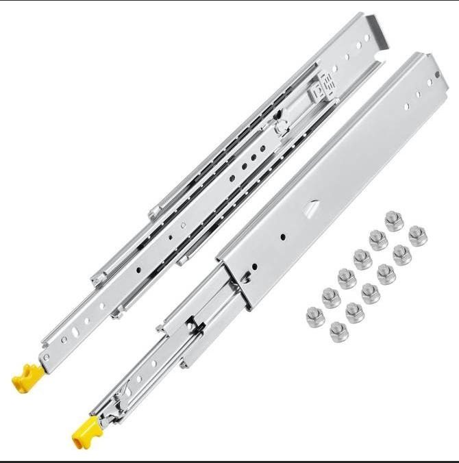 76mm Width Adjustable Loading Capactiy 500lbs Building Hardware Lock Furniture Parts Drawer Slides - Drawer Slides and D
